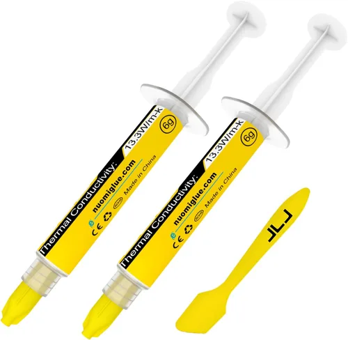 Vista 8 de JLJ Pasta térmica 0.05 oz compuesto de grasa de silicio de alto rendimiento para CPU y disipador de calor