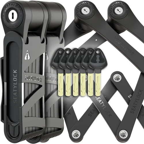 Vista 13 de Seatylock FoldyLock - Candado plegable compacto para bicicleta, candado para bicicleta galardonado y patentado, ligero, de alta seguridad