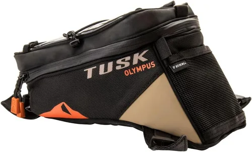 Vista 10 de TUSK Olympus - Bolsa de tanque pequeña – 4.5 L, cremalleras YKK, bolsillo transparente para mapa/teléfono y puerto para cable, cubierta para lluvia