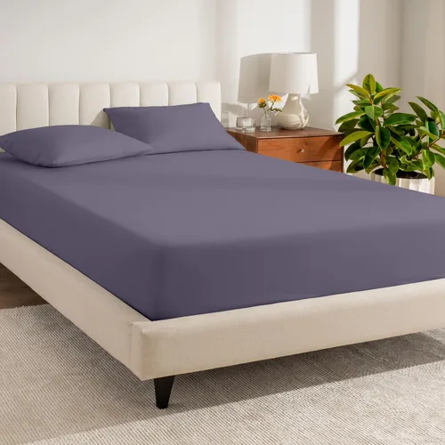 Vista 16 de Bare Home Sábana bajera ajustable 100 % algodón orgánico Twin, tejido de percal crujiente, ligera y transpirable, sábana bajera de bolsillo profundo