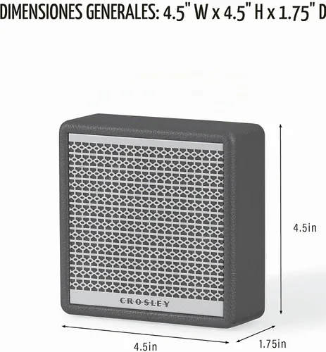 Vista 12 de Crosley CR3113A-BK Montero - Altavoz Bluetooth recargable portátil pequeño Negro