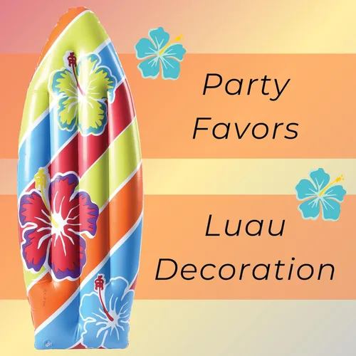 Vista 3 de US Toy One grande inflable Surf Board Luau Decoración Tema playa piscina Juguete, 36 pulgadas, Multicolor