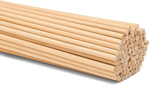 Vista 26 de Varillas de madera sin terminar de 1/4 x 6 pulgadas, para manualidades y bricolaje, 50 unidades Woodpeckers