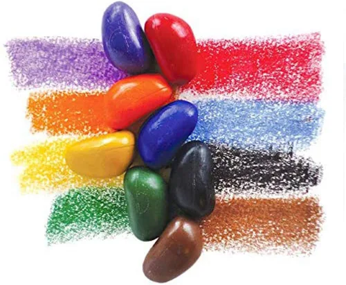 Vista 2 de Crayon Rocks, Crayons in a Rock Shape, 8 Colors, Tripod Grip Made For Handwriting Development in Kids and Toddlers, Fun & Educational, Creative