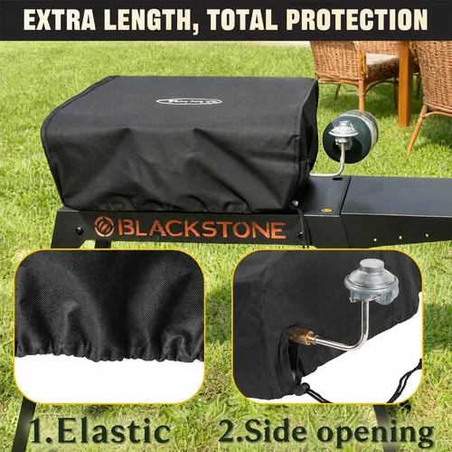 Vista 2 de Cubierta para parrilla Blackstone de 17 pulgadas de alta resistencia, tela Oxford 600D impermeable, cubierta protectora impermeable compatible