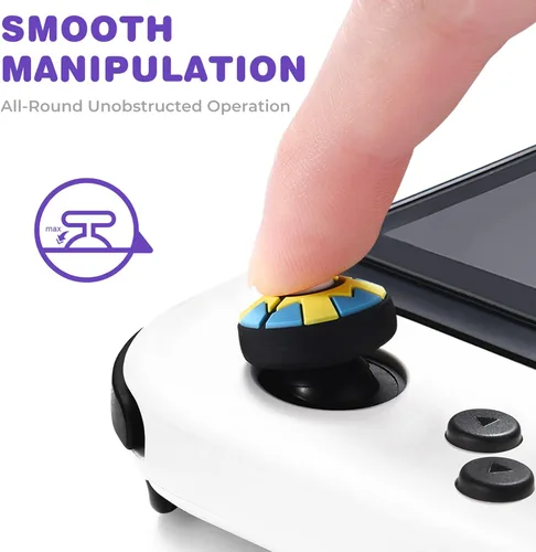 Vista 4 de FUNLAB - Tapas para joystick compatibles con Nintendo SwitchOLEDLite, accesorios de controlador FUNLAB - 6 bolas