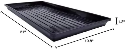 Vista 5 de Bootstrap Farmer - Bandejas Microgreen 1020, paquete de 5 bandejas de semillas extra resistentes y poco profundas con orificios - Cultivo