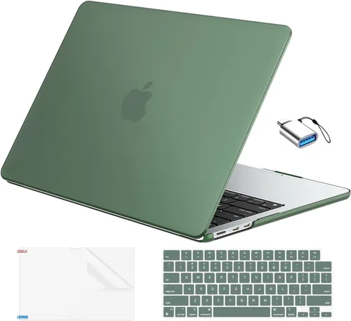 Vista 9 de EooCoo Funda compatible con MacBook Air de 13 pulgadas M5 2026-2022 M4 M3 M2 modelo A3449 A3240 A3113 A2681, Mac Air de 13.6 pulgadas, carcasa