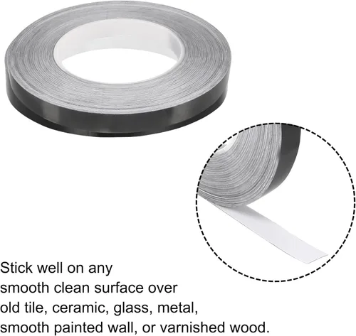 Vista 4 de MECCANIXITY Adhesivo autoadhesivo para azulejos, tira de cinta de sellado de huecos de 1/2 pulgada x 55 yardas para pared, piso, techo, muebles