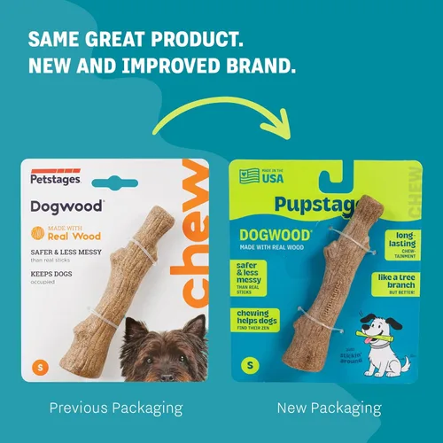 Vista 7 de Petstages Dogwood Juguete Masticable Duradero para Perros, Pequeño - Palo Masticable de Larga Duración Hecho con Madera Real - Hecho en EE.UU., S