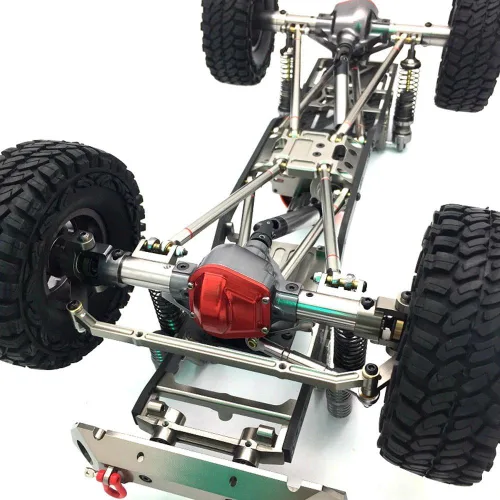 Vista 3 de Eje delantero y trasero de aluminio para 1/10 RC Rock Crawler AXIAL SCX10 Honcho (Eje delantero y trasero)