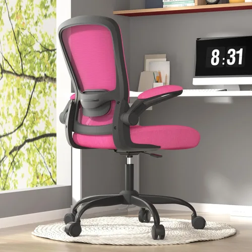 Vista 18 de Silla de oficina Mimoglad, silla de escritorio ergonómica con soporte lumbar ajustable, silla de computadora de malla de respaldo alto