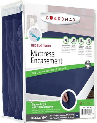 Vista 26 de Protector de colchón Guardmax con cremallera funda contra insectos para cama 100% impermeable suave, hipoalergénico y transpirable
