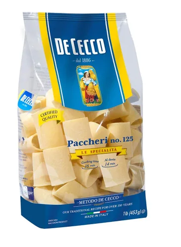 Vista 9 de De Cecco Farfalle - Pasta No. 93, 16 onzas, auténtica, de secado lento, hecha con trigo duro, pasta versátil para salsas y recetas, fabricada