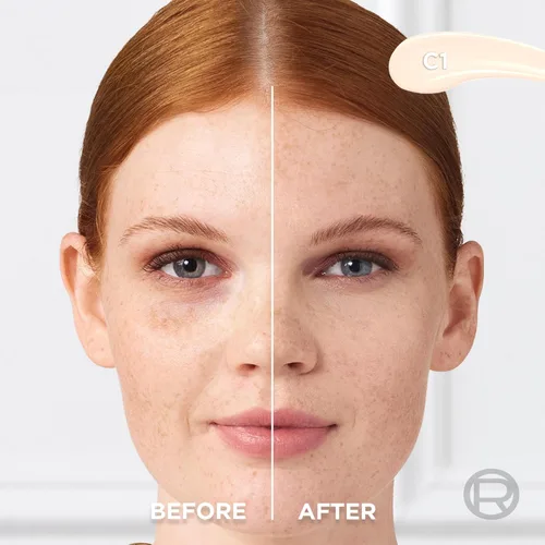 Vista 2 de L'Oreal Paris True Match - Corrector de suero radiante, corrector iluminador debajo de los ojos con 1.5% de ácido hialurónico y cafeína, C1, 0.33