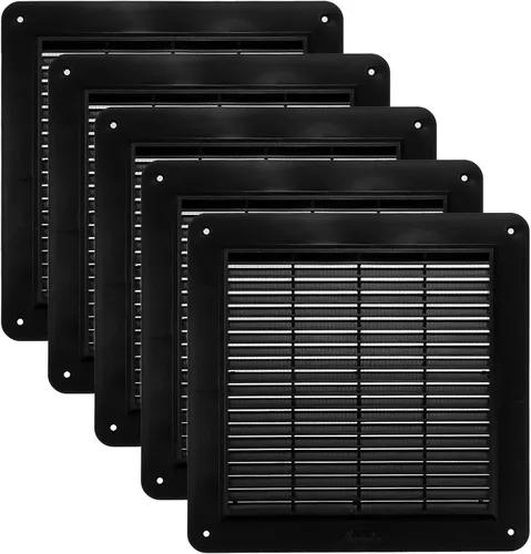 Vista 14 de Vent Systems Cubierta de ventilación de retorno de aire negra de 10 x 10 pulgadas - Rejilla de ventilación de aire - Cubierta de parrilla