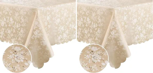 Vista 85 de Smiry Square Table Cloth, Waterproof Heavy Duty Vinyl Tablecloths, Wipeable Washable Table Cover for Kitchen and Dining Room (Baby Blue, 54" X 54")