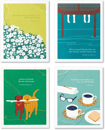 Vista 22 de Compendium Positively Green - Paquete de 4 tarjetas de amistad, pares perfectos (cuatro diseños diferentes, una tarjeta cada uno, con sobres)