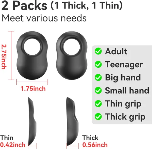 Vista 3 de Paquete de 2 protectores de pulgar de béisbol para bateadores profesionales, ayuda de entrenamiento de swing de bateo, protector de pulgar