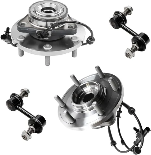 Vista 23 de Detroit Axle - Kit de 4 piezas de manguetas de dirección para Honda Civic 2006-2011, 2 manguetas de dirección delanteras y bujes de ruedas