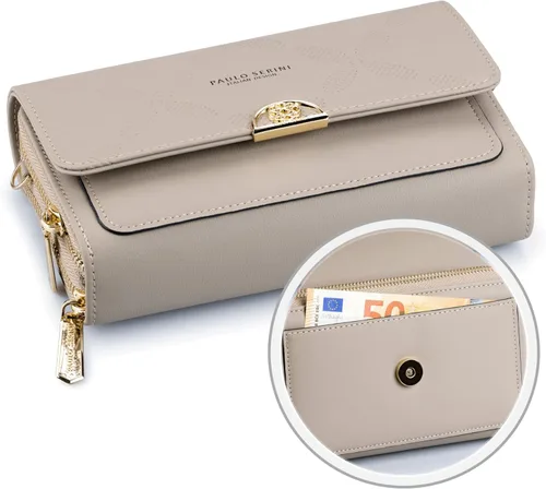 Vista 6 de PAULO SERINI Bolso cruzado para mujer - Cartera de teléfono - Monedero de pulsera para mujer - Regalos de cumpleaños para mujer