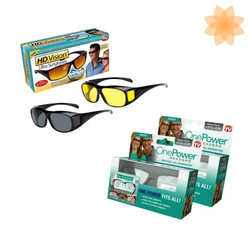 2 LENTES ONE POWER + GAFAS 2x1 HD VISION