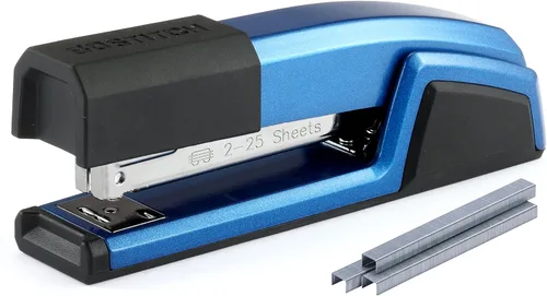 Vista 16 de Bostitch Office Epic - Engrapadora 3 en 1 de metal, capacidad para 25 hojas, incluye 210 grapas en compartimento de almacenamiento de grapas