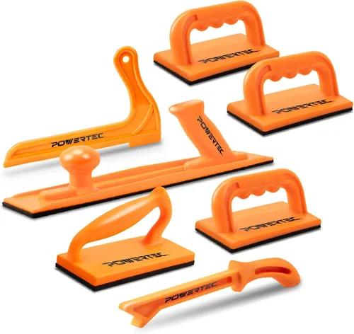 Vista 9 de POWERTEC Bloque de empuje y empujador para sierra de mesa, mesa de enrutador, sierra de cinta y ensambladora, asas ergonómicas, agarre máximo