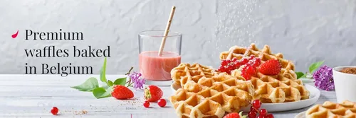 Vista 2 de Avieta - Waffles belgas de azúcar, 8 paquetes individualmente de 1.94 onzas con adhesivo GreenZep