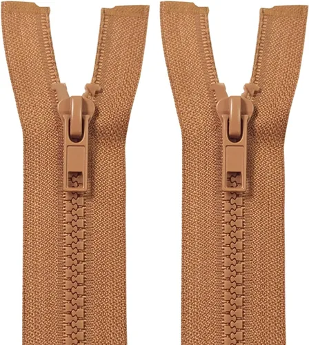 Vista 21 de MebuZip 2 cremalleras separadoras #5 de 6 pulgadas, cremalleras de plástico moldeadas con cremallera de resina a granel para coser abrigos, Blanco