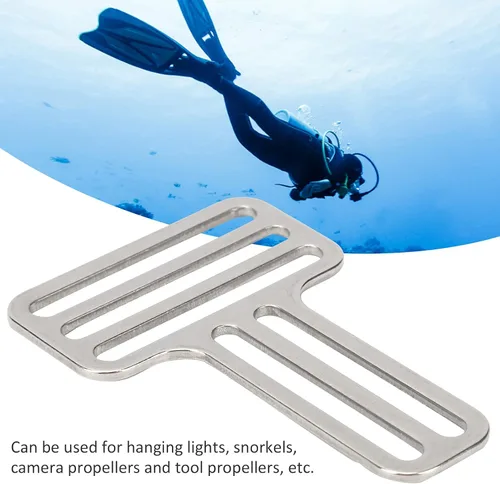 Vista 4 de VGEBY Cinturón de peso de buceo, pesas de acero inoxidable para buceo, cinturón de peso, hebilla en T, tapón de cincha de peso ajustable