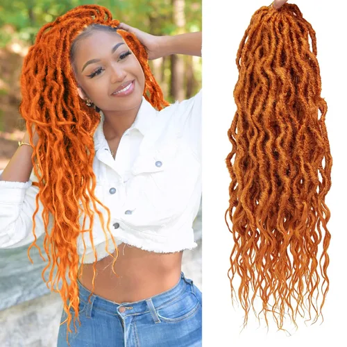Vista 21 de Rastas de cabello sintético de ganchillo de 16 pulgadas, rastas suaves con extremos rizados, extensiones de rastas sintéticas bohemias de ganchillo