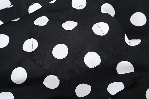Vista 7 de Camisa casual de manga corta con estampado de lunares para hombre