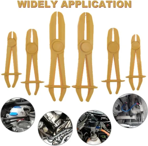 Vista 6 de Alicates de abrazadera de manguera de plástico, 6 piezas de alicates flexibles para mangueras de combustible, mangueras de freno de tuberías de gas