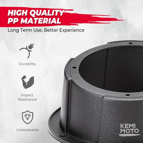 Vista 4 de KEMIMOTO Cápsula de altavoces en ángulo de 6.5 pulgadas, 1 unidad universal para caja de 6.5 pulgadas, compatible con UTV, RV, coche, barco, Negro