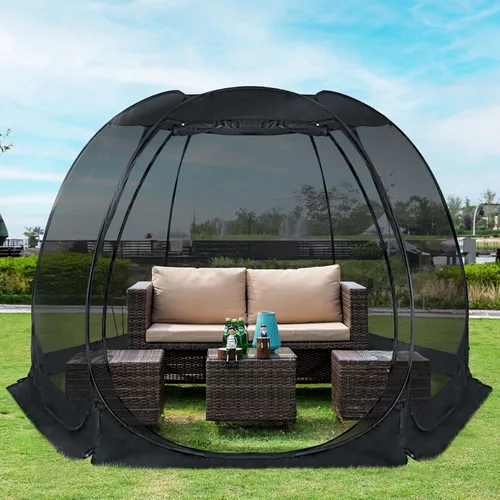 Vista 15 de Alvantor Pop Up Screen House Gazebo with Mosquito Netting, Instant UV Resistant Sun Shelter for Patio & Backyard, Portable Canopy Tent for 2-10