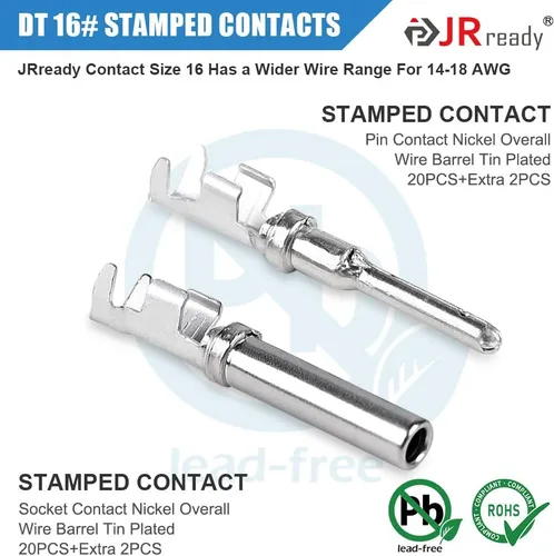 Vista 4 de JRready Kit de conectores Deutsch, conector DT de 2 3 4 6 8 12 pines con contactos estampados de tamaño 16 (18-14AWG)