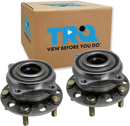 Vista 13 de TRQ Conjunto de rodamiento y cubo de rueda delantera de 2 piezas compatible con Chevrolet Trailblazer 02-09, Trailblazer EXT 02-06, GMC Envoy 02-09