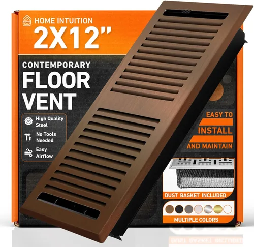 Vista 38 de Cubiertas de ventilación de piso 4X10 Registro de piso con cubierta de malla, trampa, calor y aire, ventilación de piso de metal transitable