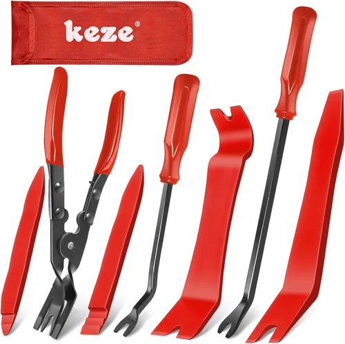 Vista 10 de Keze - Juego de 3 piezas de pinzas de clip automático y removedor de sujetadores, kit de herramientas de extracción de molduras para automóvil