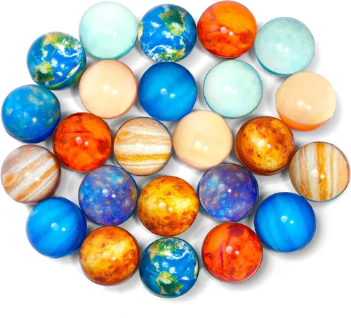 Vista 8 de Pllieay 20 bolas rebotantes, bolas espaciales hinchables a granel de 1.260 in con temática espacial para recuerdos de fiesta de niños, rellenos