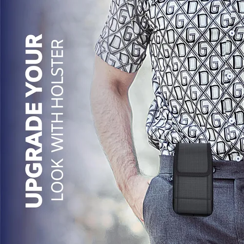 Vista 7 de Funda para iPhone 17 16 15 14 13 12 11 y modelos Pro, Samsung Galaxy S25 5G S24 S23 S22 S21 S20 S10 S9 S8 A01 A10e Funda con clip para cinturón