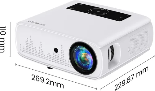 Vista 7 de GROVIEW Proyector, 15000lux 490ANSI nativo 1080P WiFi Bluetooth proyector, proyector de video de 300 pulgadas, compatible con 4K y zoom