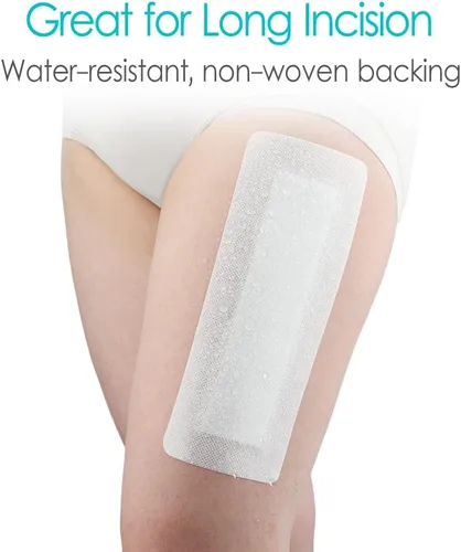 Vista 5 de Adhesivo impermeable de reemplazo de rodilla para cirugía de isla, vendaje para cirugía de cadera, parches de vendaje para incisión larga después