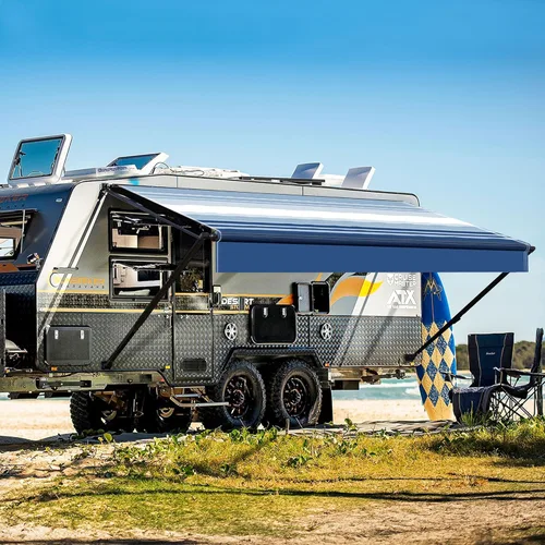Vista 17 de YESCAMP Kit Completo de Toldo Manual Retráctil para RV, Toldo Retráctil para Cámper para RV o Remolques, Toldo Enrollable para RV para Cámper