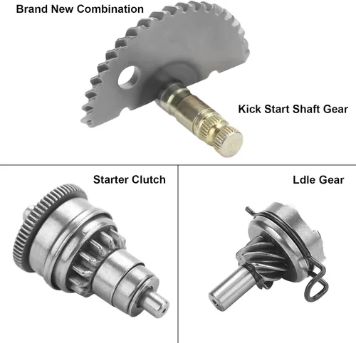 Vista 4 de GY6 Start Gear + Kick Start + Kit de pedal de eje de engranaje se adapta a GY6 49cc 50cc 139QMB Motor, ciclomotor ATV Scooters Roketa Taotao Jonway