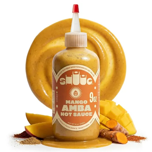 Vista 10 de Shuug Hot Sauce Variety Pack (3 Pack) Harissa, Zhoug, Amba Gourmet Hot Sauce Pack Middle Eastern Mediterranean Food Style Vegan, Non-GMO