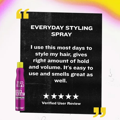Vista 7 de TIGI Bed Head - Spray voluminizador para el cabello, Queen For A Day, para engrosar y texturizar el cabello fino, 10.5 onzas