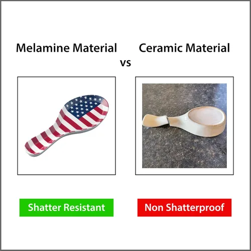 Vista 7 de UP ware - Soporte para cucharas de melamina con bandera americana, soporte para cuchara de cocina para estufa, encimera de cocina y mesa de comedor