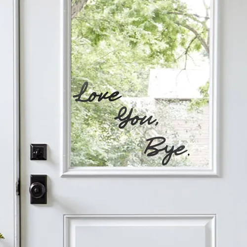 Vista 7 de ChicOasis Letreros de madera con texto en inglés "Love You Bye" para decoración de pared de 21.6 pulgadas, decoración moderna para el hogar